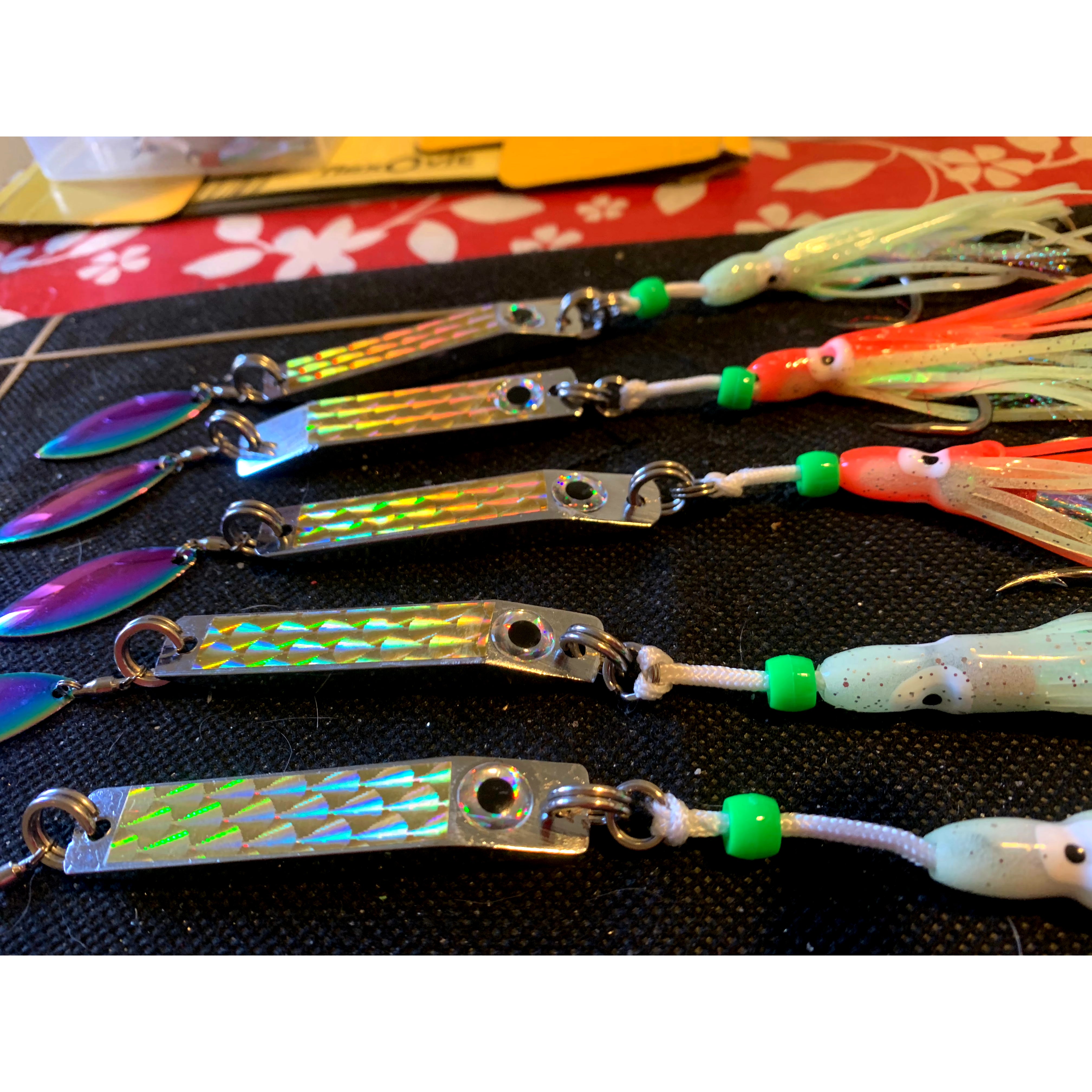 Fishing Metal Jig lure Occy flutter 5 Pack 70mm (Hand made)